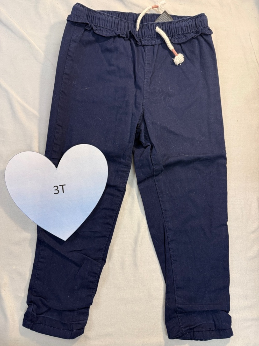 H&M - navy lined pants with elastic waistband Size 3T